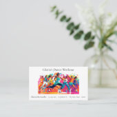 Kleurrijke groep oefening klasse visitekaartje (Staand voorkant)