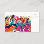 Kleurrijke groep oefening klasse visitekaartje (Achterkant)