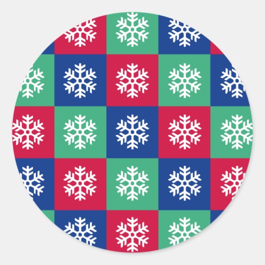 Kleurrijke groet en helder Kerst sticker (Voorkant)