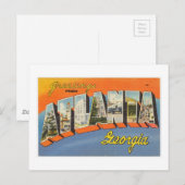  kleurrijke groeten uit Atlanta Georgia Briefkaart (Voorkant / Achterkant)