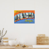  kleurrijke groeten uit Atlanta Georgia Poster (Keuken)