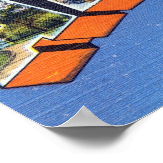  kleurrijke groeten uit Atlanta Georgia Poster (Hoek)