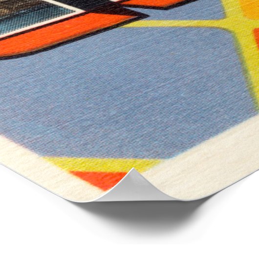 kleurrijke groeten uit Chicago Illinois Poster (Hoek)