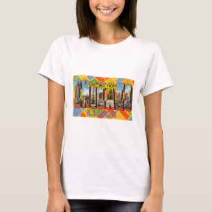  kleurrijke groeten uit Chicago Illinois T-shirt
