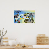  kleurrijke groeten uit het Poster van Vermont (Keuken)