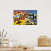  kleurrijke groeten uit Maine Poster (Keuken)