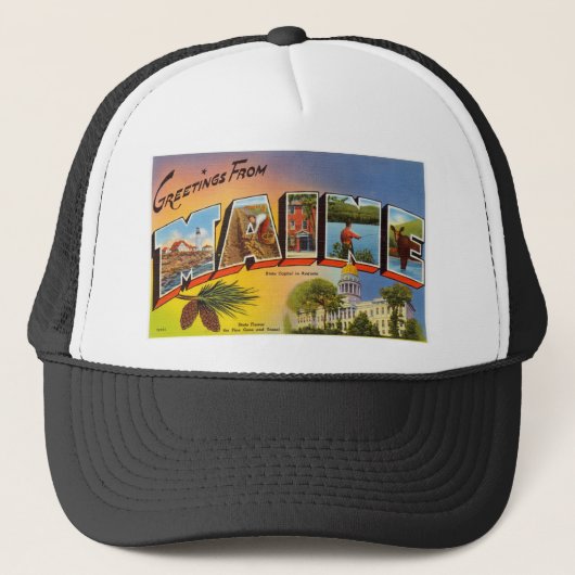  kleurrijke groeten uit Maine Trucker Pet (Voorkant)