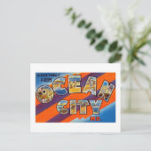 kleurrijke groeten uit Ocean City Briefkaart (Staand voorkant)
