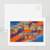  kleurrijke groeten uit Ocean City Briefkaart (Voorkant / Achterkant)