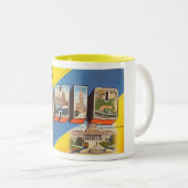  kleurrijke groeten uit Ohio Tweekleurige Koffiemok (Voorkant rechts)