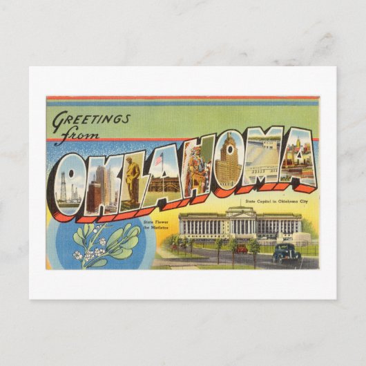  kleurrijke groeten uit Oklahoma Briefkaart (Voorkant)