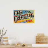  kleurrijke groeten uit San Francisco Poster (Keuken)