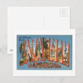 kleurrijke groeten uit Savannah Georgia Briefkaart (Voorkant / Achterkant)