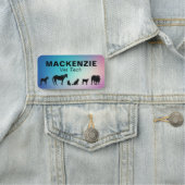 Kleurrijke groots- en kleine dierendierenarts naamplaatje (In situ)