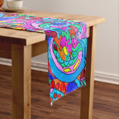 kleurrijke groovitsrust en liefde korte tafelloper (Voorbeeld)