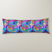 kleurrijke groovitsrust en liefde lichaamskussen (Achterkant)