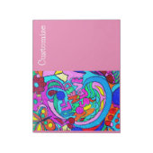 kleurrijke groovitsrust en liefde notitieblok (Linkerzijde)