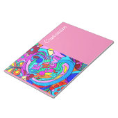 kleurrijke groovitsrust en liefde notitieblok (Schuin)