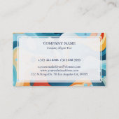 Kleurrijke groovy achtergrond visitekaartje (Achterkant)