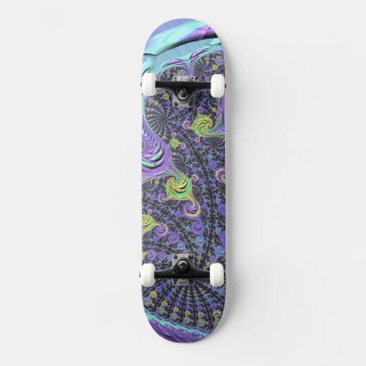 Kleurrijke Groovy Boho Hippie Funky Abstract Fract Persoonlijk Skateboard (Voorkant)
