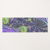 Kleurrijke Groovy Boho Hippie Funky Abstract Fract Yogamat (Achterkant (horizontaal))