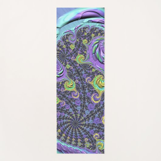 Kleurrijke Groovy Boho Hippie Funky Abstract Fract Yogamat (Voorkant)
