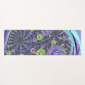 Kleurrijke Groovy Boho Hippie Funky Abstract Fract Yogamat (Voorkant (horizontaal))