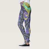 Kleurrijke Groovy Boho Hippie Funky Abstracte Frac Leggings (Links)