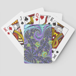 Kleurrijke Groovy Boho Hippie Funky Abstracte Frac Pokerkaarten