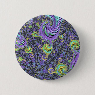Kleurrijke Groovy Boho Hippie Funky Abstracte Frac Ronde Button 5,7 Cm