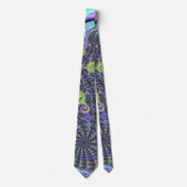 Kleurrijke Groovy Boho Hippie Funky Abstracte Frac Stropdas (Voorkant)