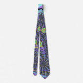 Kleurrijke Groovy Boho Hippie Funky Abstracte Frac Stropdas (Achterkant)