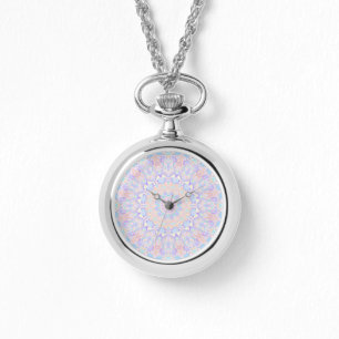 Kleurrijke Groovy Boho Hippie Funky Pastel Mandala Horloge