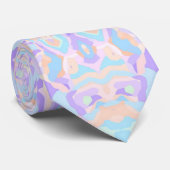 Kleurrijke Groovy Boho Hippie Funky Pastel Mandala Stropdas (Opgerold)