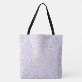 Kleurrijke Groovy Boho Hippie Funky Pastel Mandala Tote Bag (Voorkant)