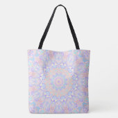 Kleurrijke Groovy Boho Hippie Funky Pastel Mandala Tote Bag (Achterkant)