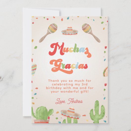 Kleurrijke Groovy Fiesta Kind Verjaardag Hartelijk Kaart (Voorkant)