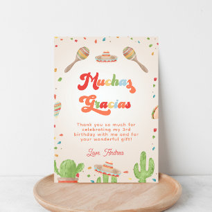 Kleurrijke Groovy Fiesta Kind Verjaardag Muchas Gr Kaart