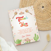 Kleurrijke Groovy Fiesta Kinderverjaardag Bedankt Kaart