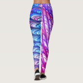 Kleurrijke Groovy Funky Trippy Waves Abstracte kun Leggings (Achterkant)