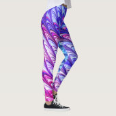 Kleurrijke Groovy Funky Trippy Waves Abstracte kun Leggings (Rechts)