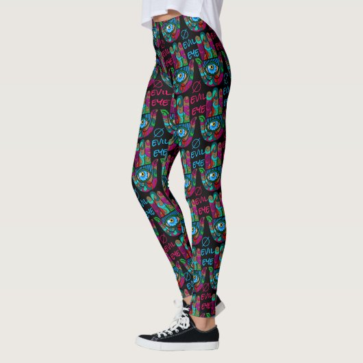 Kleurrijke Groovy Hamsas Leggings (Links)