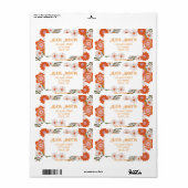 Kleurrijke Groovy Hippie Flora & Leaf Adres Etiket (Full Sheet)