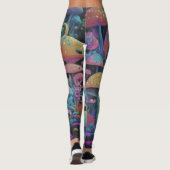 Kleurrijke Groovy Magic Mushrooms Leggings (Achterkant)