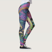 Kleurrijke Groovy Magic Mushrooms Leggings (Rechts)