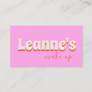 Kleurrijke Groovy Make-up Salon Nagels Trendy  Visitekaartje