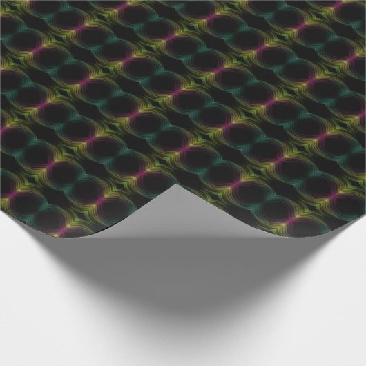 Kleurrijke Groovy Psychedelic Pattern Abstracte Ku Cadeaupapier (Hoek)