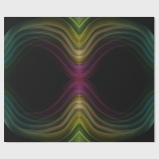 Kleurrijke Groovy Psychedelic Pattern Abstracte Ku Cadeaupapier (Vlak)