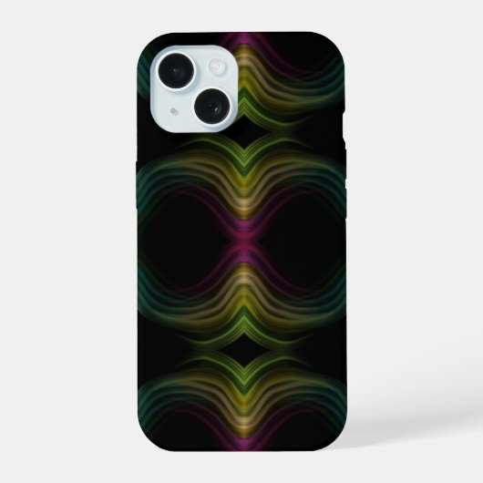 Kleurrijke Groovy Psychedelic Pattern Abstracte Ku iPhone 15 Case (Achterkant)