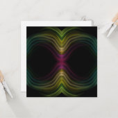 Kleurrijke Groovy Psychedelic Pattern Abstracte Ku Kaart (Voorkant / Achterkant in situ)